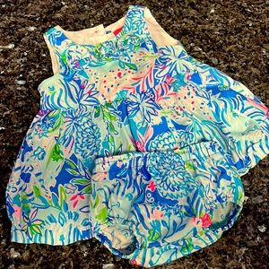 Lilly Pulitzer Baby dress with bloomers 3-6 months